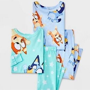 🆕 - Toddler- 2 Pairs of Bluey Snug Fit 100% Cotton Pajama Set - Size: 18M